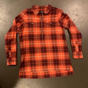 Pendleton orange plaid tunic dress